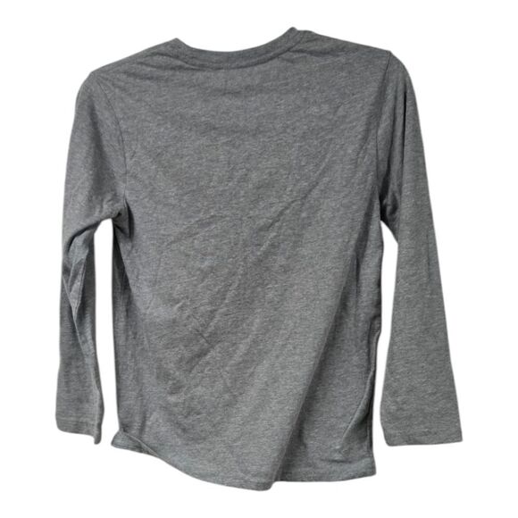 Boys 10/12 Christmas Shirt Santa Skeletons Dancing Floss Dance Backpack Kid Gray - Picture 5 of 9